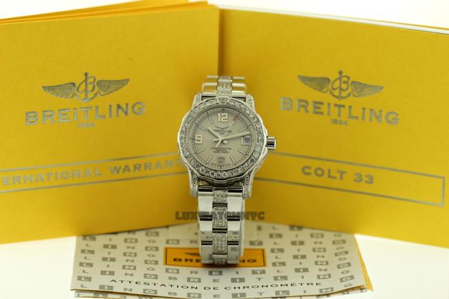Breitling W Ladies Colt 33 Model A77387 5.5ct Diamond W/ Appraisal Watch Breitling W Ladies Colt 33 Model A77387 5.5ct Diamond W/ Appraisal Watch