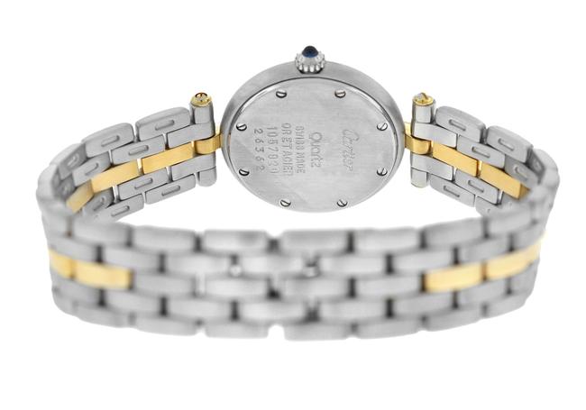 Cartier Yellow Gold Silver Ladies Panthere Vendome 1057920 One Row Steel Quartz 24mm Watch Cartier Yellow Gold Silver Ladies Panthere Vendome 1057920 One Row Steel Quartz 24mm Watch