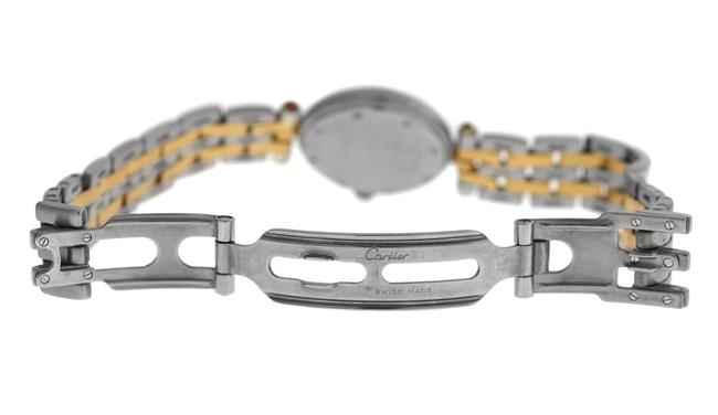 Cartier Yellow Gold Silver Ladies Panthere Vendome 1057920 Two Row Steel Quartz 24mm Watch Cartier Yellow Gold Silver Ladies Panthere Vendome 1057920 Two Row Steel Quartz 24mm Watch