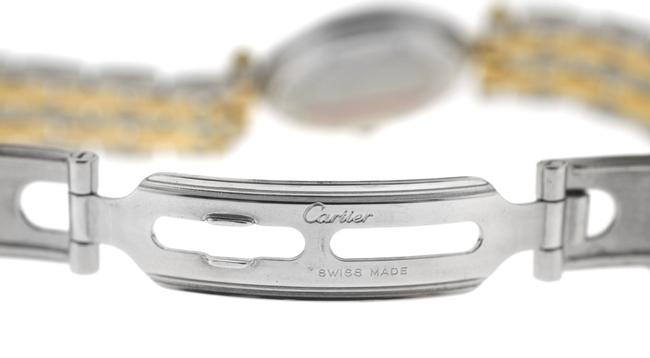 Cartier Yellow Gold Silver Ladies Panthere Vendome 1057920 Two Row Steel Watch Cartier Yellow Gold Silver Ladies Panthere Vendome 1057920 Two Row Steel Watch