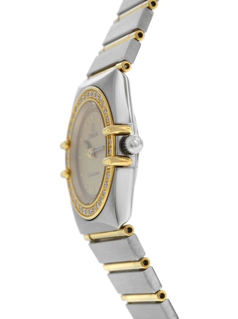 Omega Stainless Steel Solid Gold Ladies Constellation 895.1080.1 Full Bar 22mm Diamond Quart Watch Omega Stainless Steel Solid Gold Ladies Constellation 895.1080.1 Full Bar 22mm Diamond Quart Watch