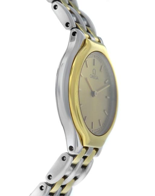 Omega Yellow Gold Silver Ladies De Ville Stainless Steel 23mm Quartz Watch Omega Yellow Gold Silver Ladies De Ville Stainless Steel 23mm Quartz Watch