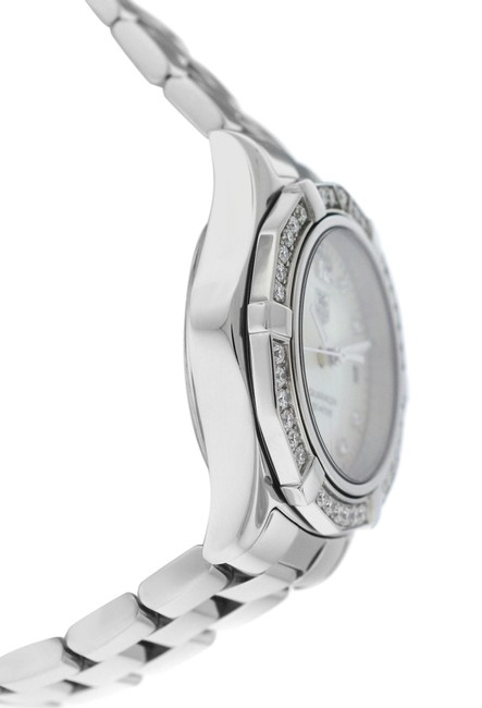 TAG Heuer Silver Ladies Aquaracer Waf1416 Steel Mop Diamond Date 300m Quartz Watch TAG Heuer Silver Ladies Aquaracer Waf1416 Steel Mop Diamond Date 300m Quartz Watch