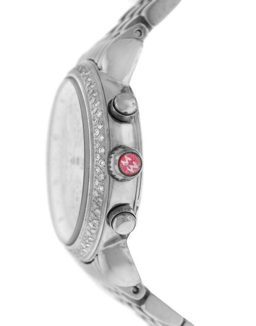 Michele Silver Csx 71-4000/5000 Ladies Steel Mop Diamond Quartz 36mm Watch Michele Silver Csx 71-4000/5000 Ladies Steel Mop Diamond Quartz 36mm Watch