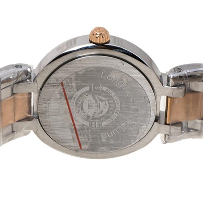 Longines Silver 18k Rose Gold Stainless Steel Primaluna L8.110.5.78.6 Womens Wristwatch 26.50 Mm Watch Longines Silver 18k Rose Gold Stainless Steel Primaluna L8.110.5.78.6 Womens Wristwatch 26.50 Mm Watch