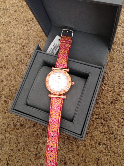 Michele Rose Gold Ltd Ed Caber Topaz 18k with Diamonds and Topaz Watch Michele Rose Gold Ltd Ed Caber Topaz 18k with Diamonds and Topaz Watch