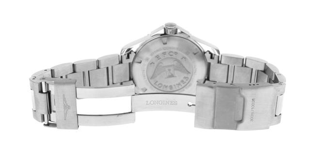 Longines Silver Mens Hydro Conquest L3.647.4 Stainless Steel Quartz Date Watch Longines Silver Mens Hydro Conquest L3.647.4 Stainless Steel Quartz Date Watch