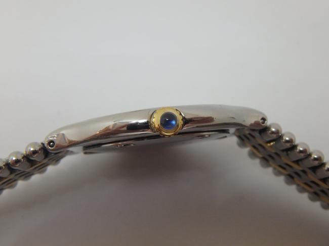 Cartier Ivory with Blue Steel Hands W Midsize Must De 21c 18kgp & St.steel Quartz W/Bracelet Watch Cartier Ivory with Blue Steel Hands W Midsize Must De 21c 18kgp & St.steel Quartz W/Bracelet Watch