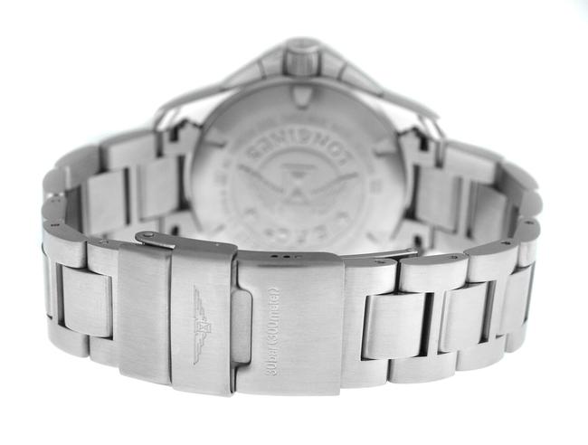 Longines Silver Mens Hydro Conquest L3.690.453.6 Steel 41mm Quartz Watch Longines Silver Mens Hydro Conquest L3.690.453.6 Steel 41mm Quartz Watch