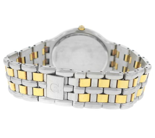 Omega Yellow Gold Silver Mens Unisex Classic 196.0316 Steel 32mm Quartz Date Watch Omega Yellow Gold Silver Mens Unisex Classic 196.0316 Steel 32mm Quartz Date Watch