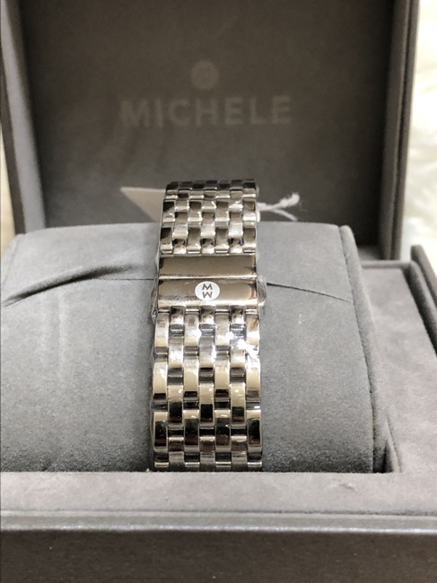Michele Silver Caber Diamond Mother-of-pearl Dial Watch Michele Silver Caber Diamond Mother-of-pearl Dial Watch