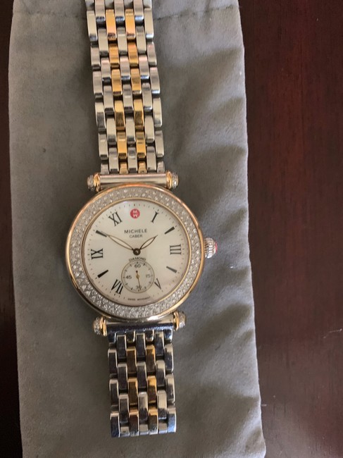 Michele Two-tone Caber Diamond Watch Michele Two-tone Caber Diamond Watch