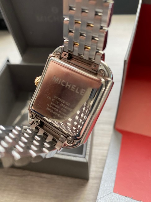 Michele Silver Gold Deco Two-tone Watch Michele Silver Gold Deco Two-tone Watch