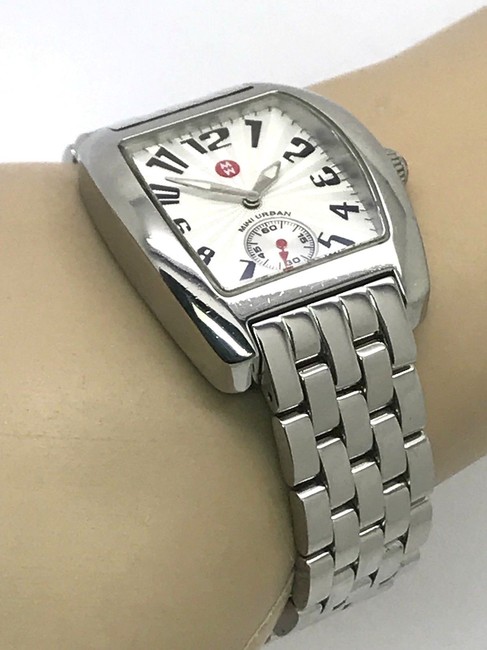 Michele Silver Mini Urban Mw02a00a0001 Swiss Womens Watch Michele Silver Mini Urban Mw02a00a0001 Swiss Womens Watch