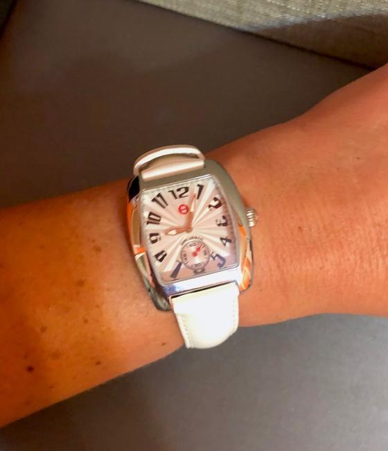 Michele Silver & White Mini Urban Stainless Steel Quartz Womens Watch Michele Silver & White Mini Urban Stainless Steel Quartz Womens Watch