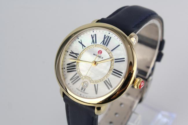 Michele Blue Gold Serein Mother Of Pearl Dial Watch Michele Blue Gold Serein Mother Of Pearl Dial Watch