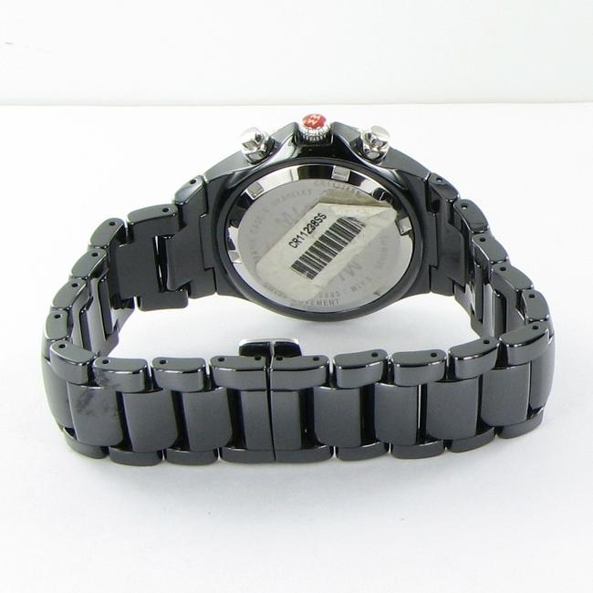 Michele Black Tahitian Ceramic Mww12a000005 Diamond Bezel Watch Michele Black Tahitian Ceramic Mww12a000005 Diamond Bezel Watch