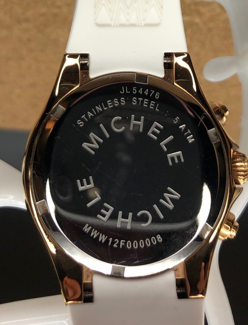 Michele Rose Gold and White Mww12f000008 Watch Michele Rose Gold and White Mww12f000008 Watch