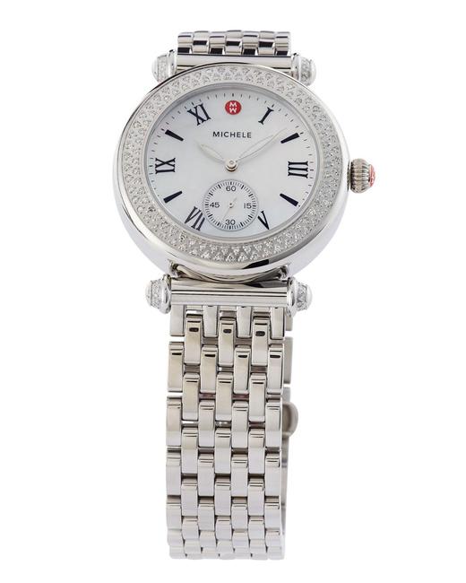 Michele Silver Caber Mother Of Pearl Diamond Mww16a000001 Watch Michele Silver Caber Mother Of Pearl Diamond Mww16a000001 Watch