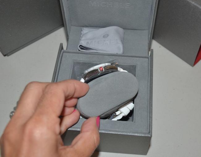 Michele White Silver Multi Jelly Mww12p000001 Tahitian Bean Watch Michele White Silver Multi Jelly Mww12p000001 Tahitian Bean Watch