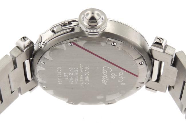 Cartier White Mint Pasha C Gmt Globe Stainless Steel 35mm Date Watch Cartier White Mint Pasha C Gmt Globe Stainless Steel 35mm Date Watch
