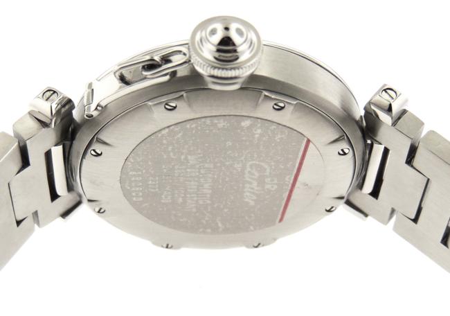 Cartier Silver Mint Pasha C Gmt Globe Ss 35mm Date Watch Cartier Silver Mint Pasha C Gmt Globe Ss 35mm Date Watch