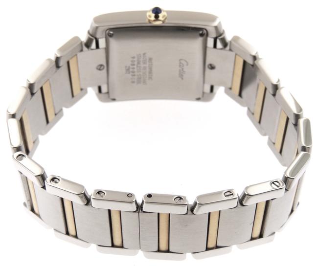 Cartier Silver Box Mint Men Tank Francaise Large 2302 18k/Ss Date Watch Cartier Silver Box Mint Men Tank Francaise Large 2302 18k/Ss Date Watch
