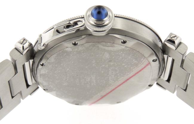 Cartier Gray W Mint Men Pasha 1040 Ss 38mm Date Watch Cartier Gray W Mint Men Pasha 1040 Ss 38mm Date Watch
