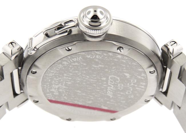 Cartier White Mint Men Pasha C 2475 Ss 35mm Black Big Date Watch Cartier White Mint Men Pasha C 2475 Ss 35mm Black Big Date Watch