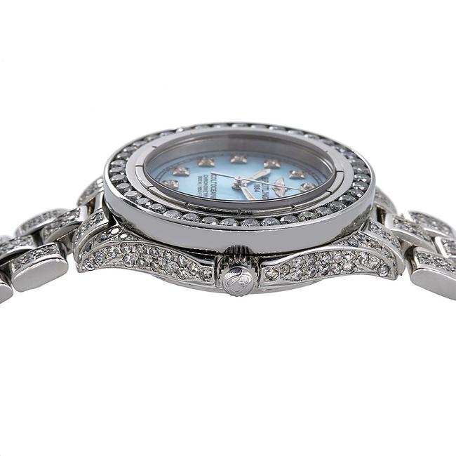 Breitling Blue and Silver Colt Oceane A57350 33mm Mother Of Pearl with 8.0ct Watch Breitling Blue and Silver Colt Oceane A57350 33mm Mother Of Pearl with 8.0ct Watch