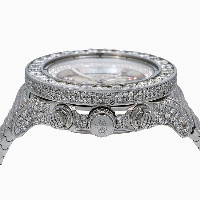 Breitling White Super Avenger A13370 53mm Diamond Dial with Gold Watch Breitling White Super Avenger A13370 53mm Diamond Dial with Gold Watch