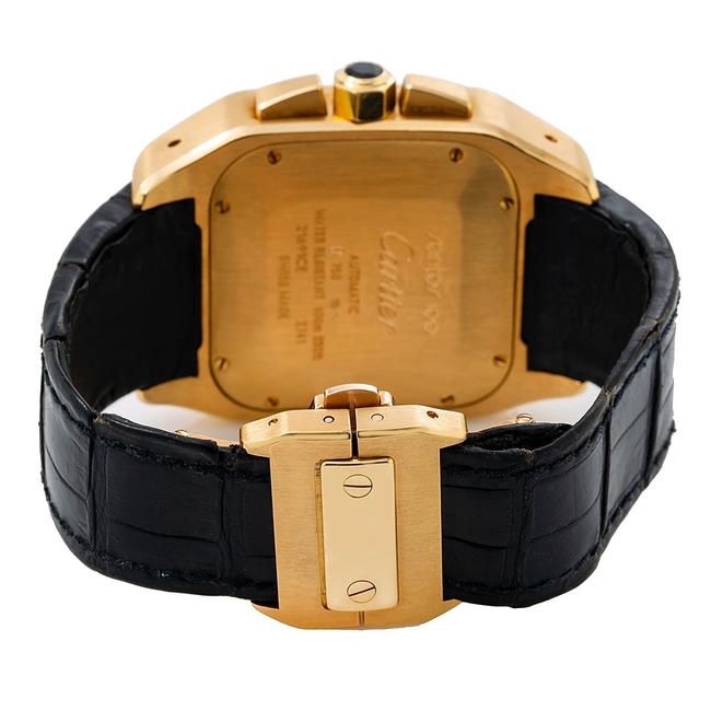 Cartier Black and White Santos 100 W20096y1 38mm Dial with Leather Bracelet Watch Cartier Black and White Santos 100 W20096y1 38mm Dial with Leather Bracelet Watch