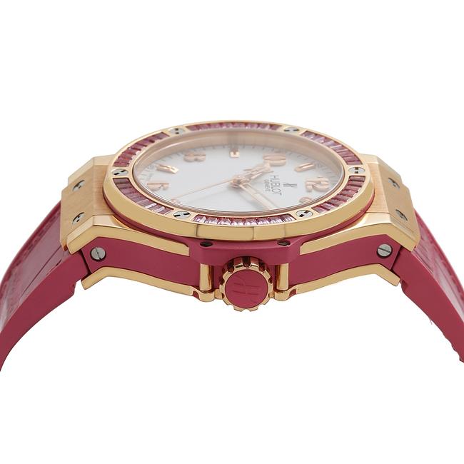 Hublot Pink Leather with White Dial Bang Tutti Frutti 341.pp.2010.lr.1933 41mm Watch Hublot Pink Leather with White Dial Bang Tutti Frutti 341.pp.2010.lr.1933 41mm Watch