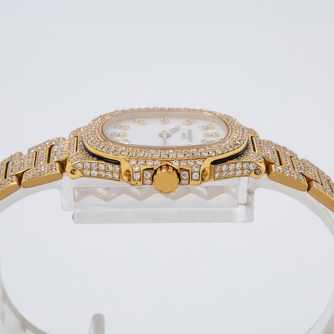 Patek Philippe Yellow Gold 3800 27mm White Diamond Dial with 11.75 Ct Diamonds Watch Patek Philippe Yellow Gold 3800 27mm White Diamond Dial with 11.75 Ct Diamonds Watch