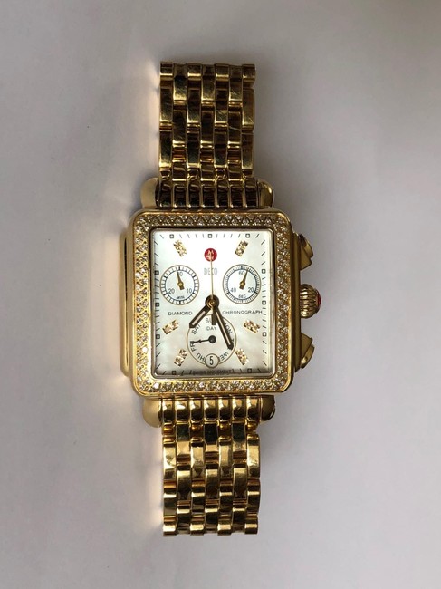 Michele Gold with Diamonds Deco Watch Michele Gold with Diamonds Deco Watch