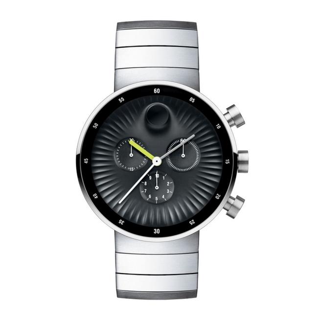 Movado Silver 3680009 Mens Edge Concave Black Quartz Watch Movado Silver 3680009 Mens Edge Concave Black Quartz Watch