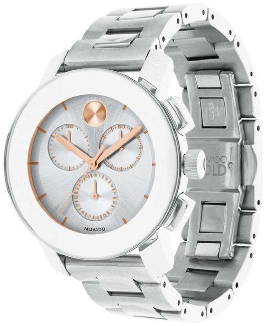 Movado Silver Bold 3600356 Chronograph Sunray Dial Tone Watch Movado Silver Bold 3600356 Chronograph Sunray Dial Tone Watch