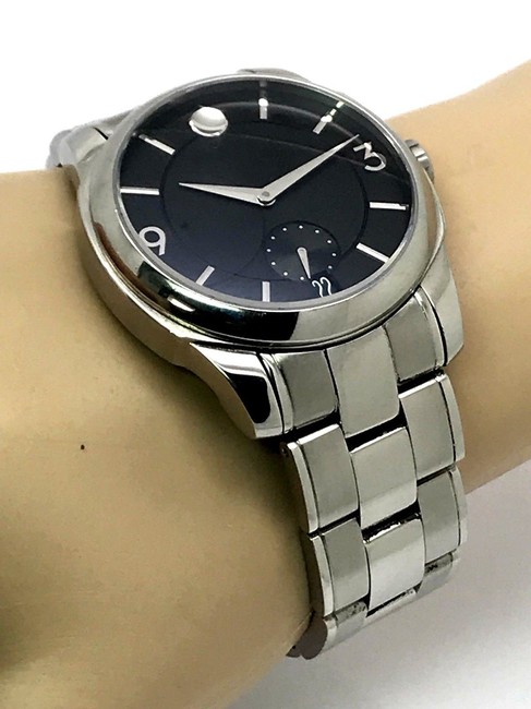 Movado Stainless Steel Lx 0606626 Swiss Quartz Black Dial Mens Watch Movado Stainless Steel Lx 0606626 Swiss Quartz Black Dial Mens Watch