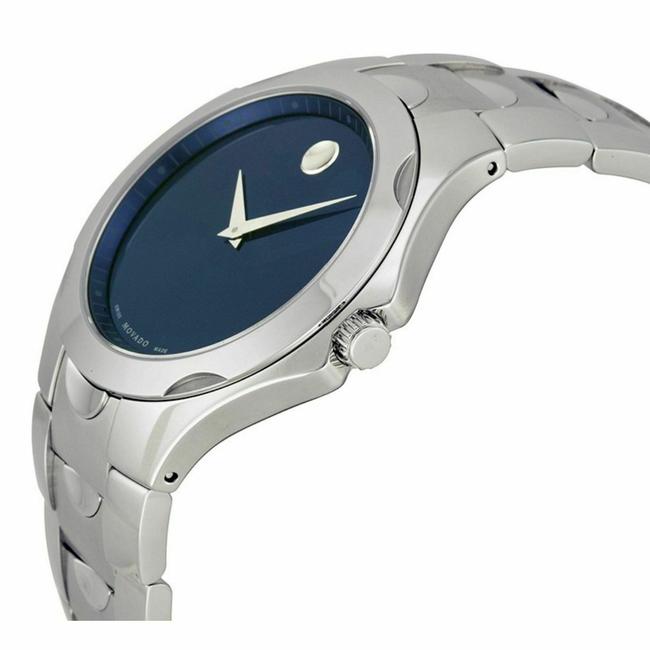 Movado Silver/Blue 0606380 Mens Luno Quartz Watch Movado Silver/Blue 0606380 Mens Luno Quartz Watch