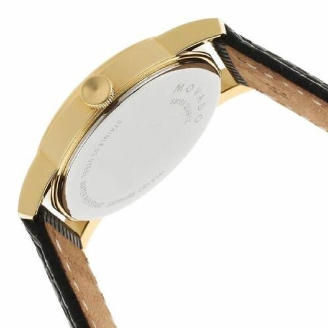 Movado Black/Gold 2100006 Womens Leather Watch Movado Black/Gold 2100006 Womens Leather Watch