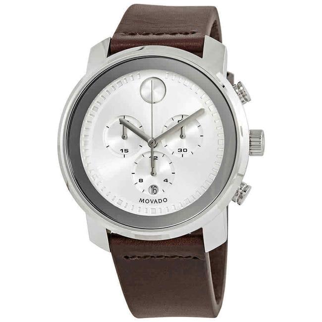 Movado Silver/Brown 3600465 Mens Bold Blue Quartz Watch Movado Silver/Brown 3600465 Mens Bold Blue Quartz Watch