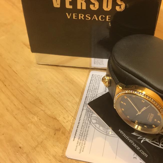 Versace Black & Gold Leather Vsp450317 Watch Versace Black & Gold Leather Vsp450317 Watch