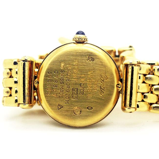 Cartier Gold Rivoli Must De Diamond Encrusted Watch Cartier Gold Rivoli Must De Diamond Encrusted Watch