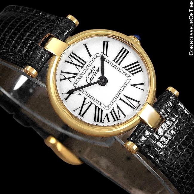 Cartier White Must De Vendome Ladies Vermeil 18k Gold Over Sterling Watch Cartier White Must De Vendome Ladies Vermeil 18k Gold Over Sterling Watch