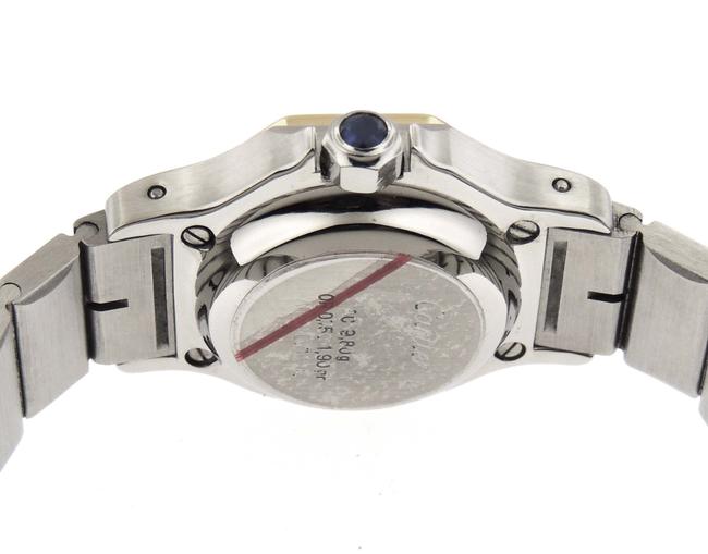 Cartier White Mint Ladies Santos Octagon 18k Yellow Gold / Ss Watch Cartier White Mint Ladies Santos Octagon 18k Yellow Gold / Ss Watch