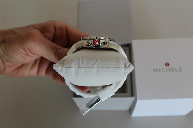 Michele White Silver Jelly Mww12f000090 Tahitian Bean Chronograph Watch Michele White Silver Jelly Mww12f000090 Tahitian Bean Chronograph Watch