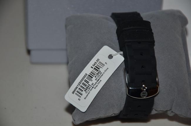Michele Black Tahitian Silicone Silver Chrono Mww12d000002 Watch Michele Black Tahitian Silicone Silver Chrono Mww12d000002 Watch