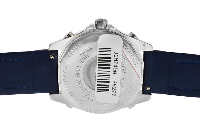 Jacob & Co. Silver Unisex Five 5 Time Zone Jcm-24da Diamond Bezel 40mm Watch Jacob & Co. Silver Unisex Five 5 Time Zone Jcm-24da Diamond Bezel 40mm Watch