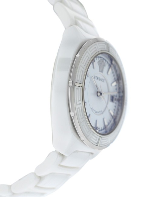 Versace Silver White New Dv One 02acs1d001 Sc01 Ceramic Diamond 41mm Watch Versace Silver White New Dv One 02acs1d001 Sc01 Ceramic Diamond 41mm Watch
