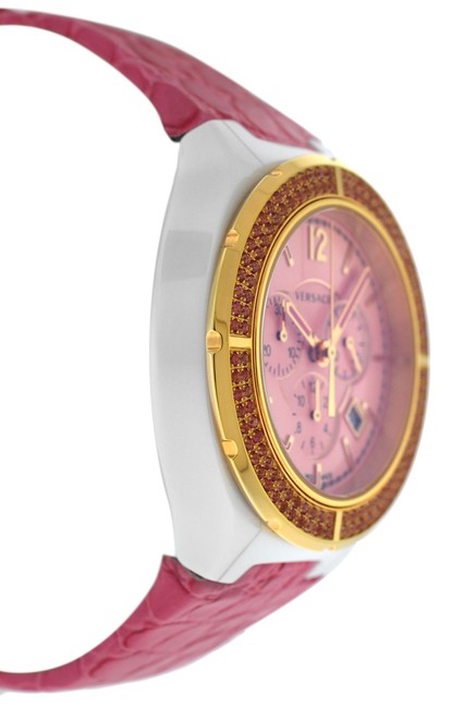 Versace Gold Tone Stainless Steel Ceramic New Dv One Cruise 28ccp15d111 S111 Rose Ip 43mm Watch Versace Gold Tone Stainless Steel Ceramic New Dv One Cruise 28ccp15d111 S111 Rose Ip 43mm Watch